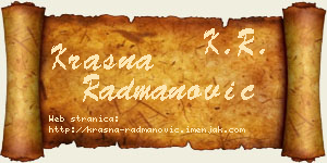 Krasna Radmanović vizit kartica